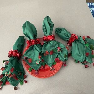 Pier 1 Holiday Napkins and Napkin Rings
